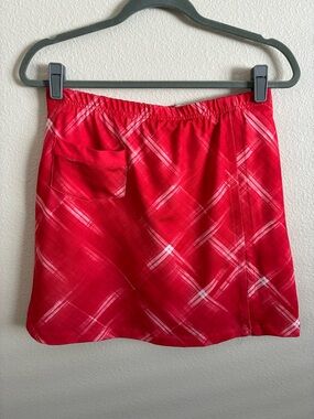 Red/Orange Plaid Golf Skirt